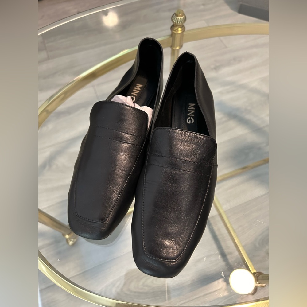 MANGO Leather Flats